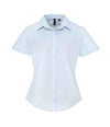 Premier Ladies Supreme Short Sleeve Poplin Shirt | Light Blue Shirt Premier style-pr309 Schoolwear Centres