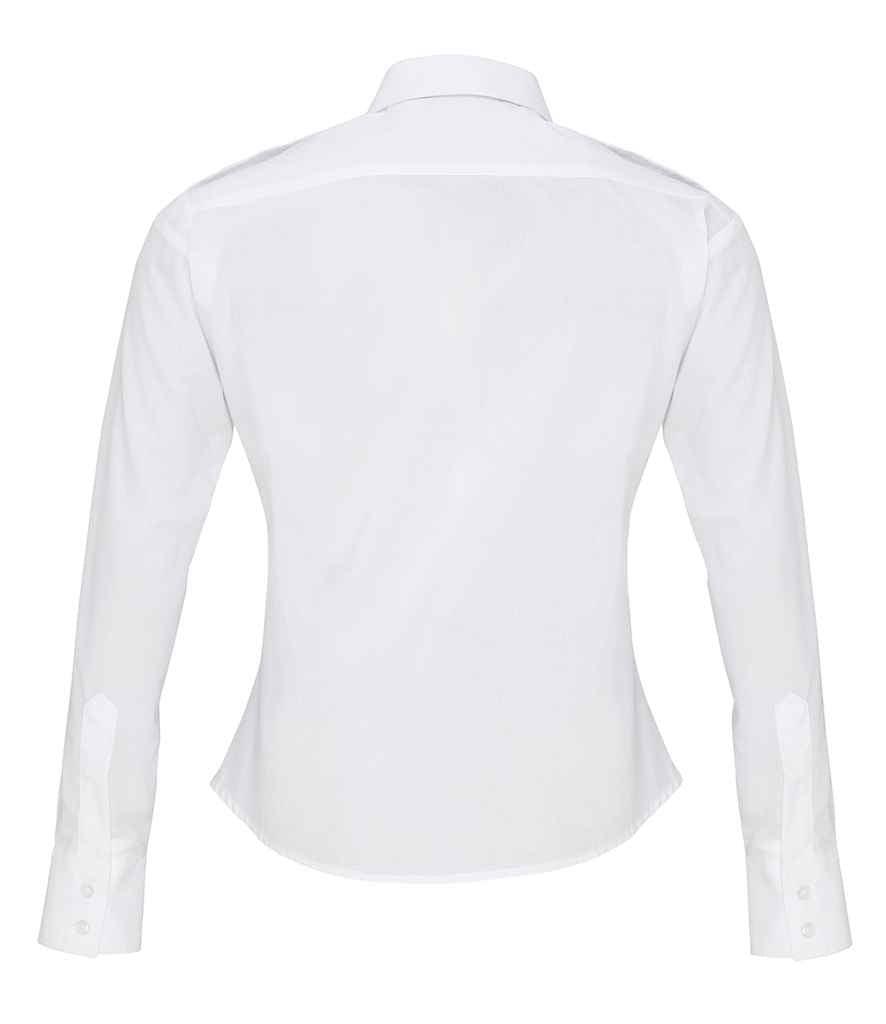 Premier Ladies Long Sleeve Pilot Shirt | White Shirt Premier style-pr310 Schoolwear Centres