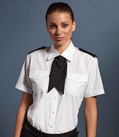 Premier Ladies Short Sleeve Pilot Shirt | White Shirt Premier style-pr312 Schoolwear Centres