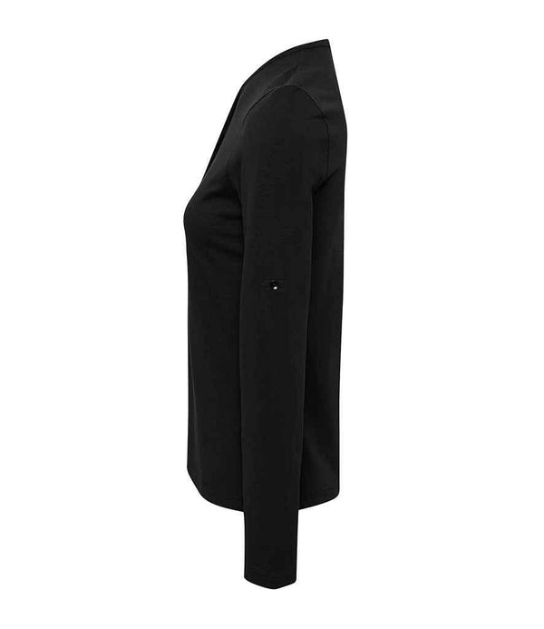 Premier Ladies Long John Roll Sleeve T-Shirt | Black T-Shirt Premier style-pr318 Schoolwear Centres