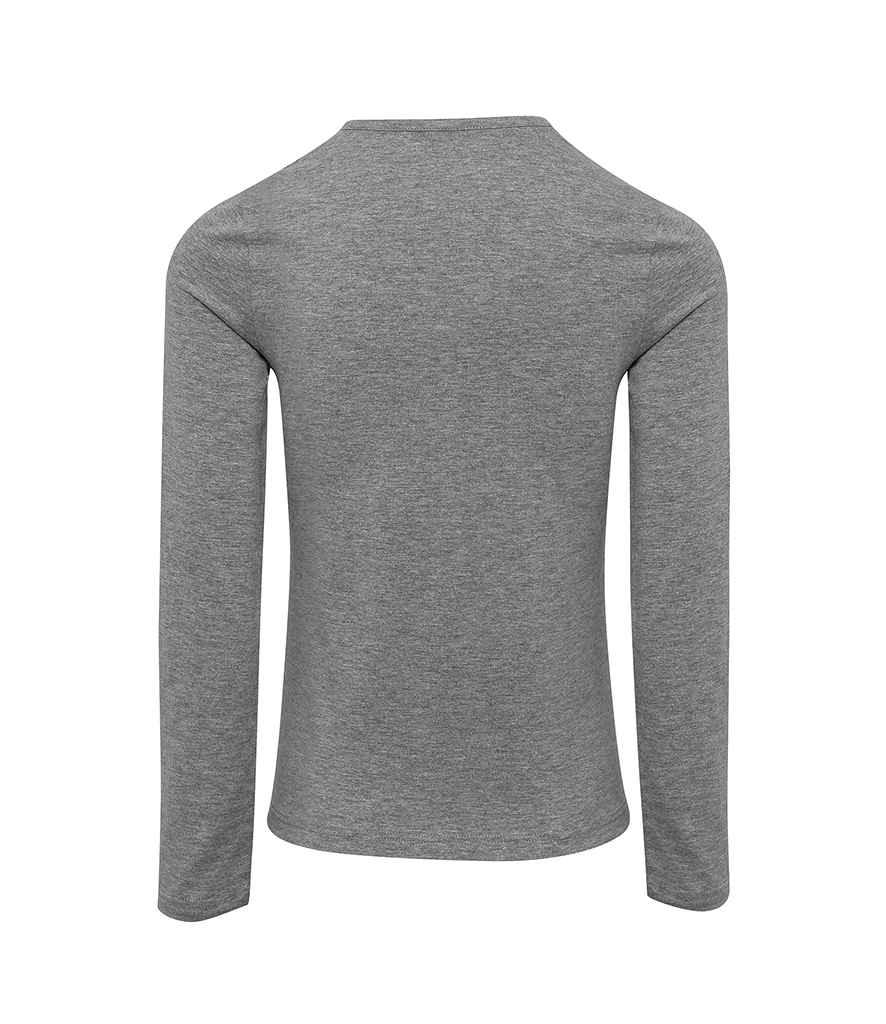 Premier Ladies Long John Roll Sleeve T-Shirt | Grey Marl T-Shirt Premier style-pr318 Schoolwear Centres