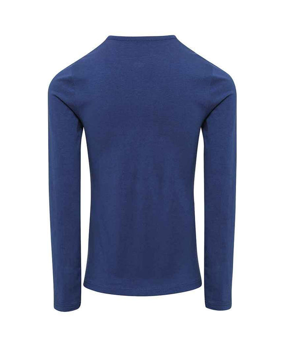 Premier Ladies Long John Roll Sleeve T-Shirt | Indigo Denim T-Shirt Premier style-pr318 Schoolwear Centres