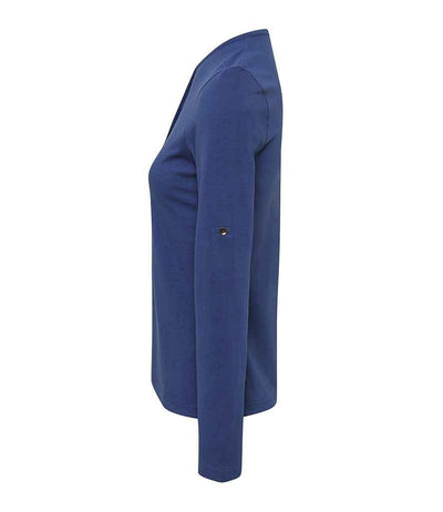 Premier Ladies Long John Roll Sleeve T-Shirt | Indigo Denim T-Shirt Premier style-pr318 Schoolwear Centres
