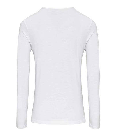 Premier Ladies Long John Roll Sleeve T-Shirt | White T-Shirt Premier style-pr318 Schoolwear Centres