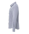 Premier Ladies Gingham Long Sleeve Shirt | Navy/White Shirt Premier style-pr320 Schoolwear Centres