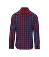 Premier Ladies Sidehill Check Long Sleeve Shirt | Navy/Red Shirt Premier style-pr356 Schoolwear Centres