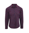 Premier Ladies Sidehill Check Long Sleeve Shirt | Navy/Red Shirt Premier style-pr356 Schoolwear Centres