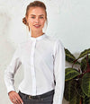 Premier Ladies Banded Collar Grandad Shirt | White Shirt Premier style-pr358 Schoolwear Centres