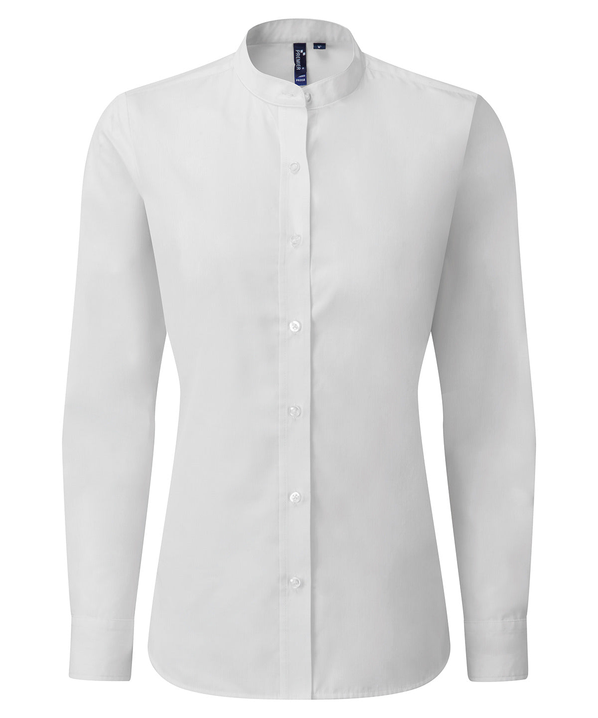 Women's banded collar 'grandad' shirt