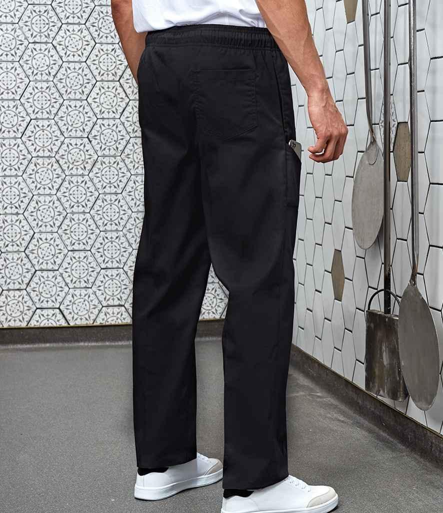Premier Select Slim Leg Chef's Trousers | Black Trousers Premier style-pr554 Schoolwear Centres