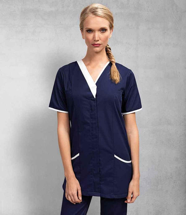 Premier Ladies Daisy Healthcare Tunic | Navy/White Tunic Premier style-pr605 Schoolwear Centres
