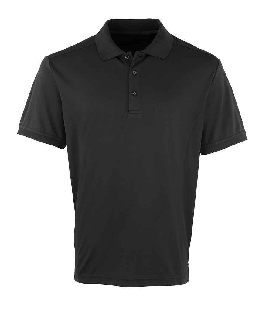 Premier Coolchecker® Piqué Polo Shirt | Black Polo Premier style-pr615 Schoolwear Centres