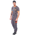 Grey/Orange - Portwest Texo contrast bib and brace (TX12) Coveralls Portwest Safetywear, Workwear Schoolwear Centres