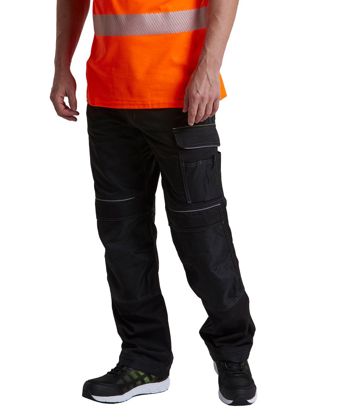 Zoom Grey/Black - PW3 work trousers (T601) regular fit Trousers Portwest Technical Workwear, Trousers & Shorts, Workwear Schoolwear Centres