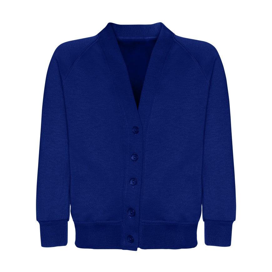 Prince Avenue Academy and Nursery | Royal Sweatshirt Cardigan with School Logo - Schoolwear Centres | School Uniforms near me