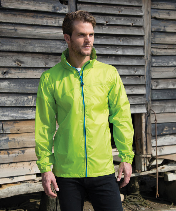 Rain jacket with hot sale stowable hood