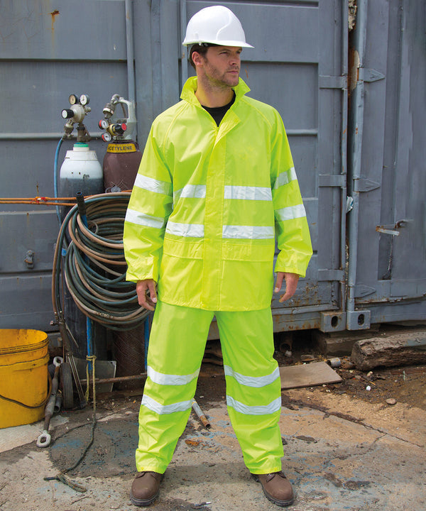 High-viz waterproof suit