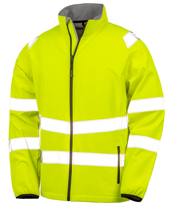 Recycled 2-layer printable safety softshell