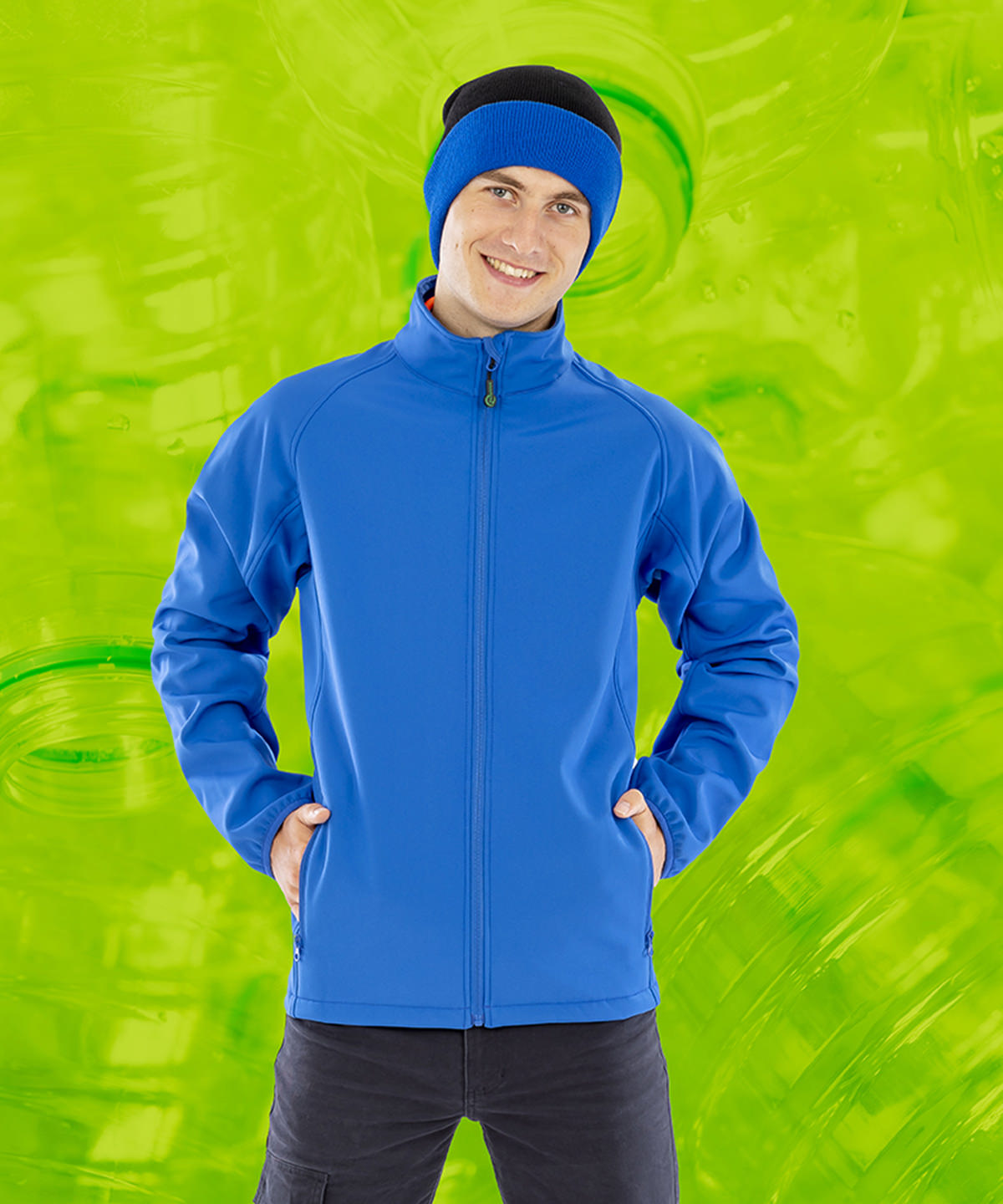 Men's recycled 2-layer printable softshell jacket 