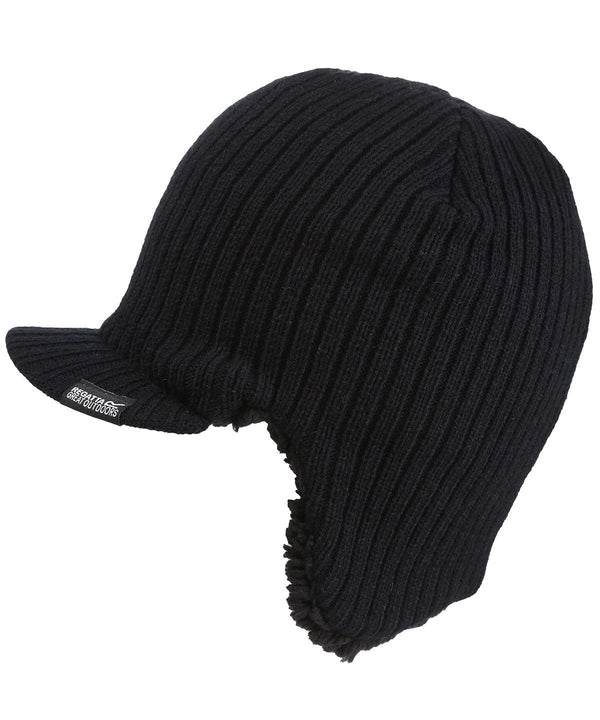 Black - Anvil peaked cap Caps Regatta Professional Headwear, New Styles For 2022 Schoolwear Centres