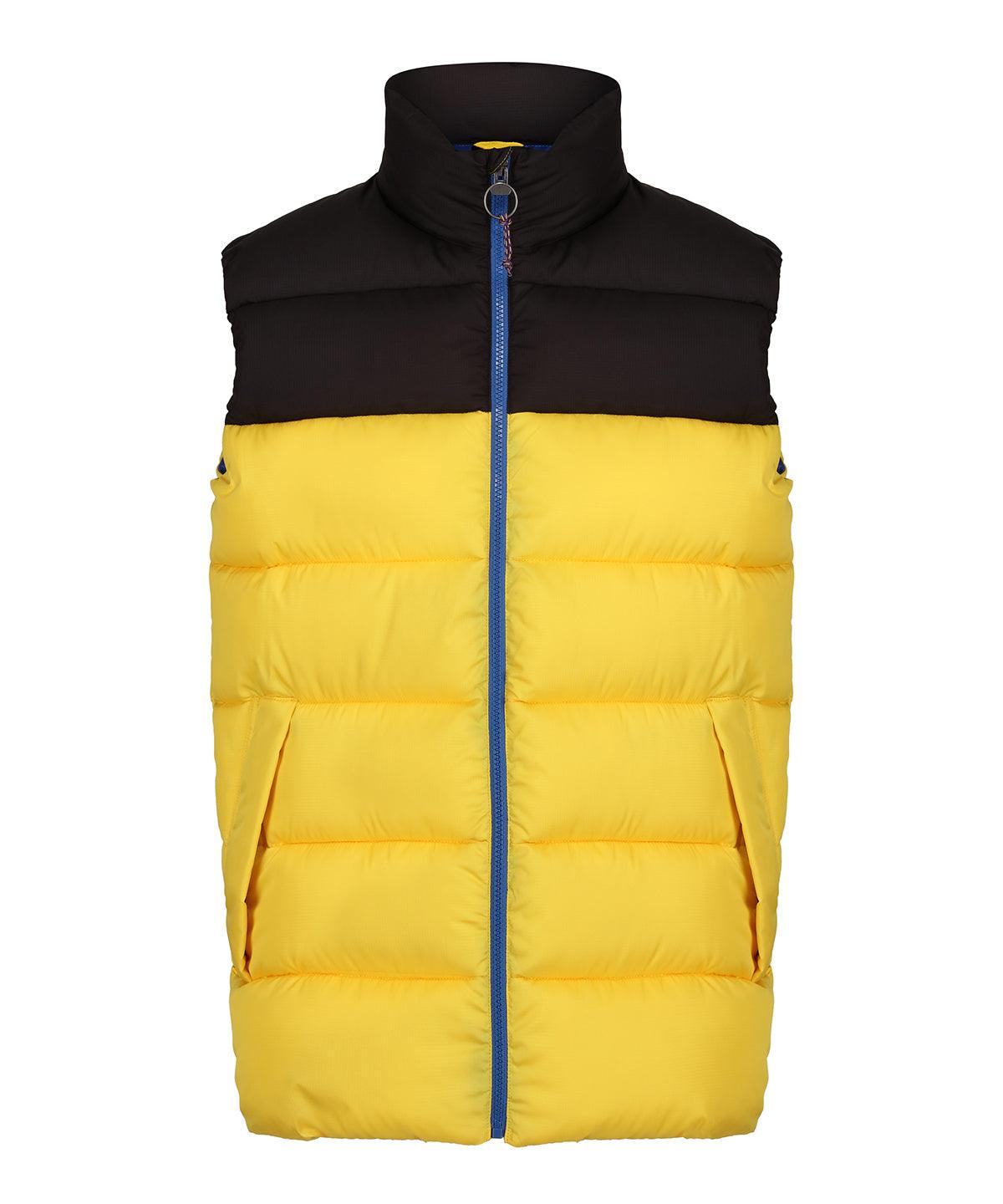 Solar/Black - Vintage puffer vest Body Warmers Regatta Professional Gilets and Bodywarmers, New Styles for 2023, Organic & Conscious, Plus Sizes, Rebrandable, Winter Essentials Schoolwear Centres