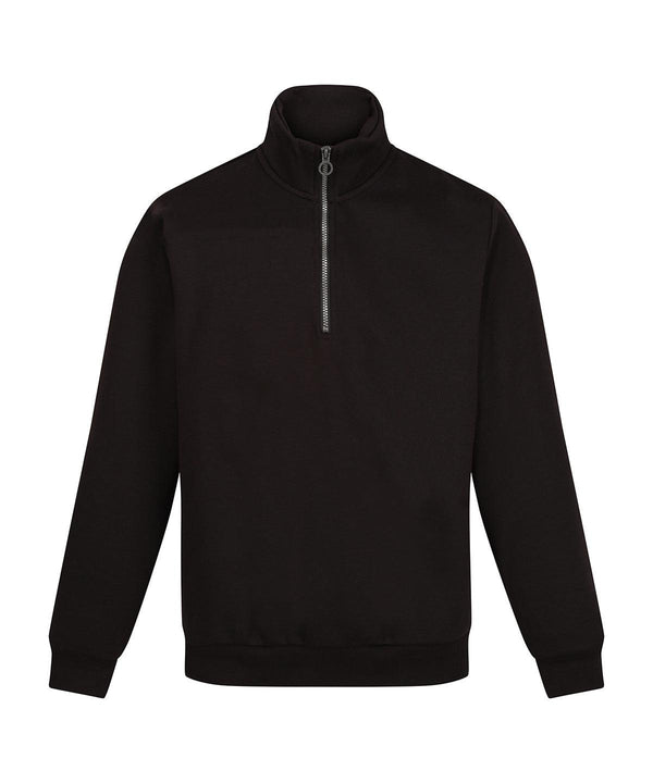 Black - Pro 1/4 zip sweatshirt Sweatshirts Regatta Professional New Styles for 2023, Organic & Conscious, Plus Sizes, Rebrandable, Sweatshirts Schoolwear Centres