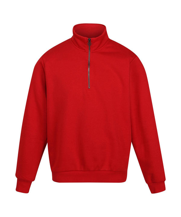 Classic Red - Pro 1/4 zip sweatshirt Sweatshirts Regatta Professional New Styles for 2023, Organic & Conscious, Plus Sizes, Rebrandable, Sweatshirts Schoolwear Centres