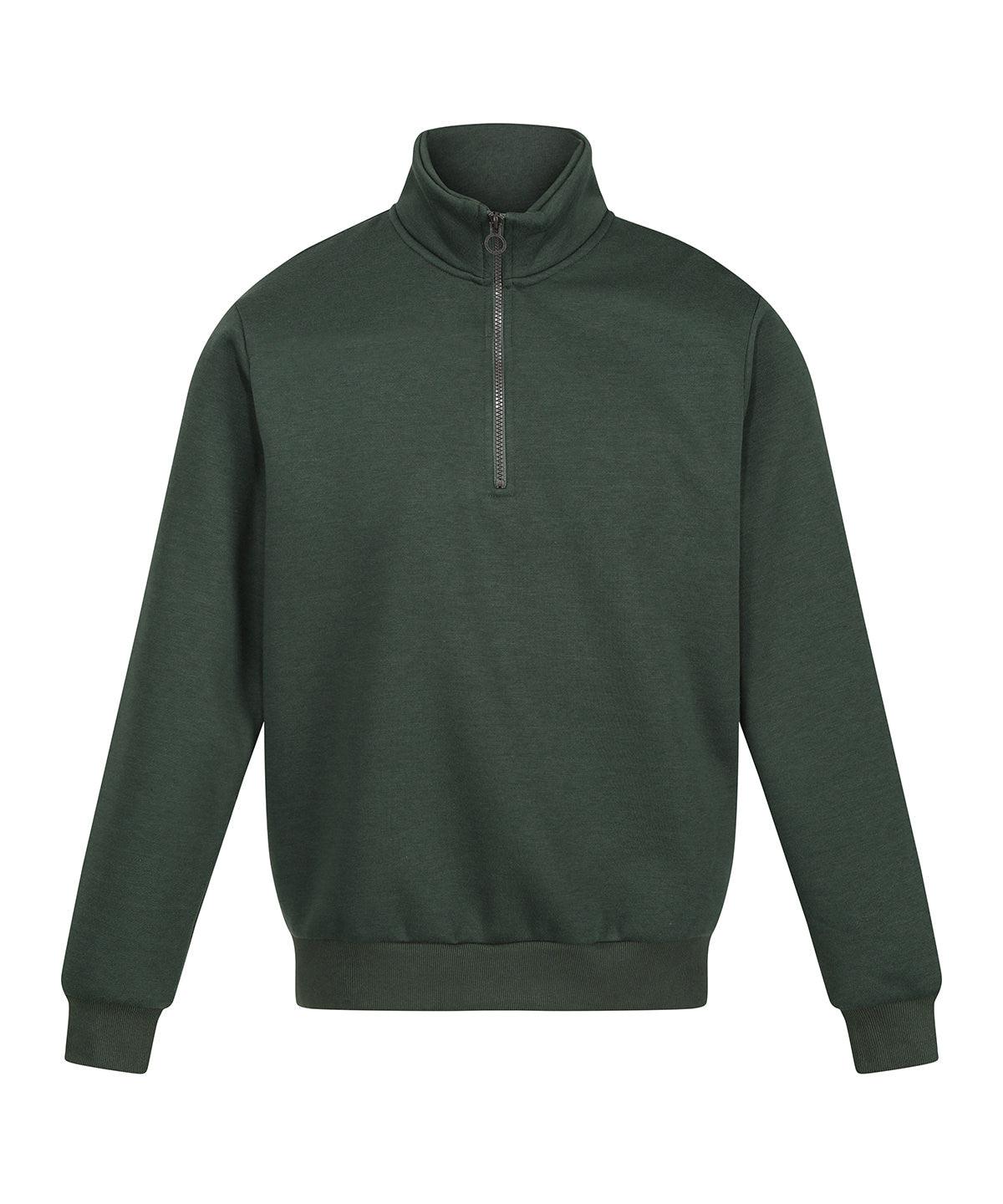 Dark Green - Pro 1/4 zip sweatshirt Sweatshirts Regatta Professional New Styles for 2023, Organic & Conscious, Plus Sizes, Rebrandable, Sweatshirts Schoolwear Centres