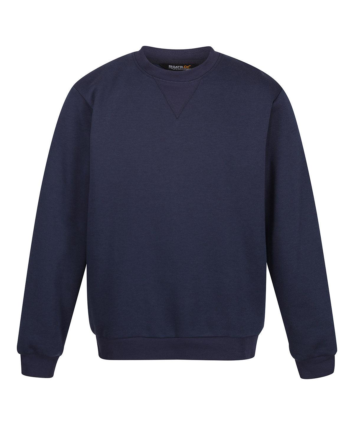 Navy - Pro crew neck sweatshirt Sweatshirts Regatta Professional New Styles for 2023, Organic & Conscious, Plus Sizes, Rebrandable, Sweatshirts Schoolwear Centres