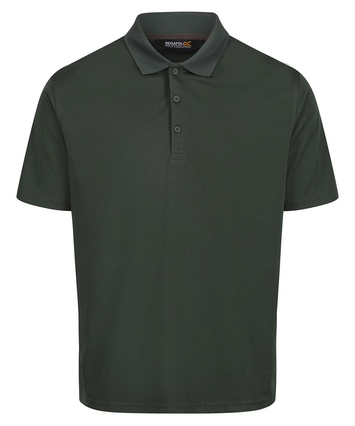 Dark Green - Pro wicking polo Polos Regatta Professional New Styles for 2023, Plus Sizes, Polos & Casual, Rebrandable Schoolwear Centres