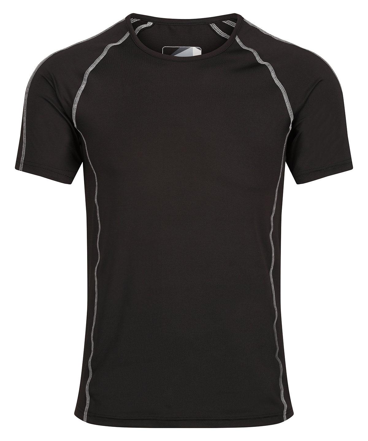 Black - Pro short sleeve baselayer Baselayers Regatta Professional Baselayers, New Styles for 2023, Organic & Conscious, Plus Sizes, Rebrandable Schoolwear Centres