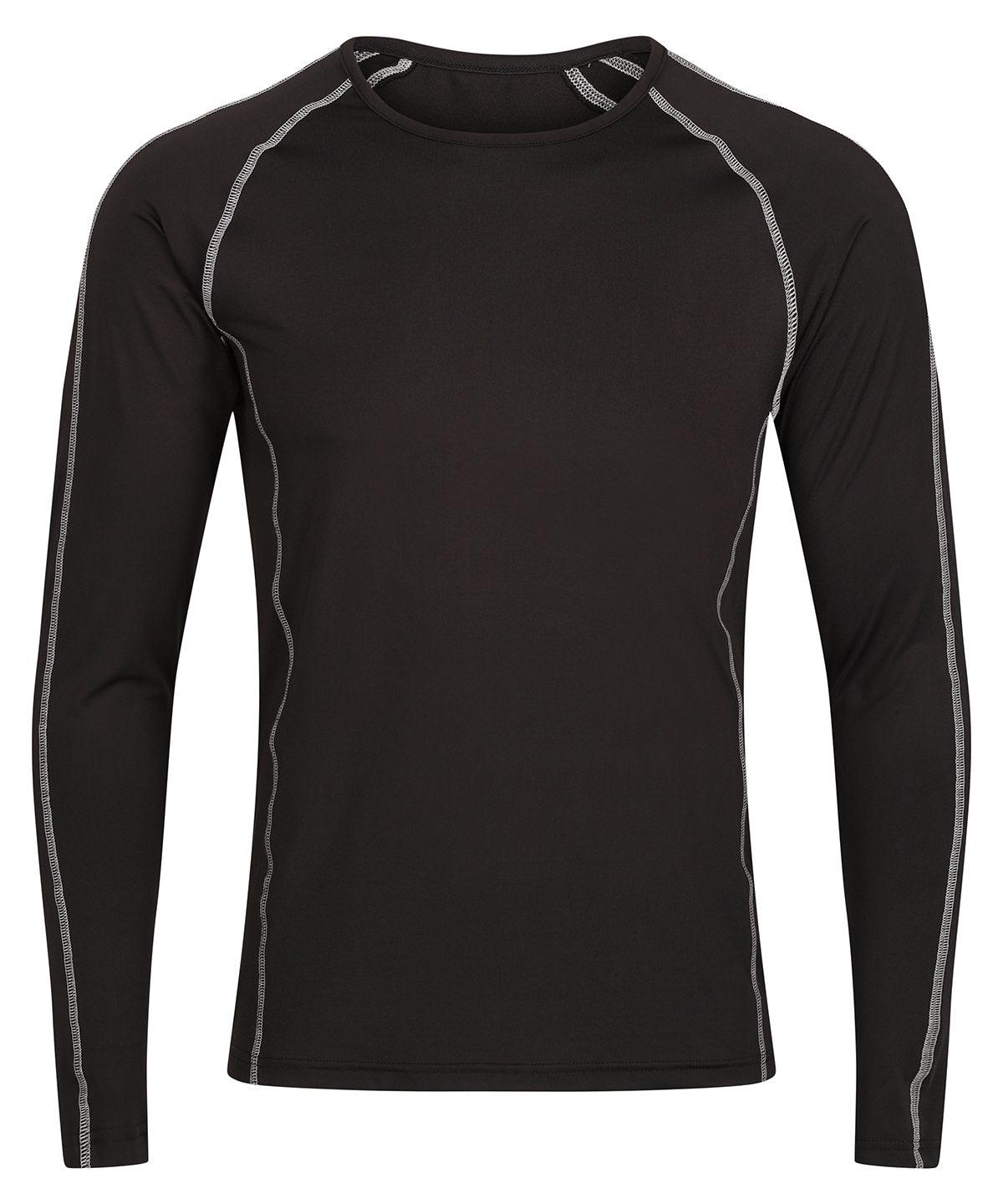 Black - Pro long sleeve baselayer Baselayers Regatta Professional Baselayers, New Styles for 2023, Organic & Conscious, Plus Sizes, Rebrandable Schoolwear Centres