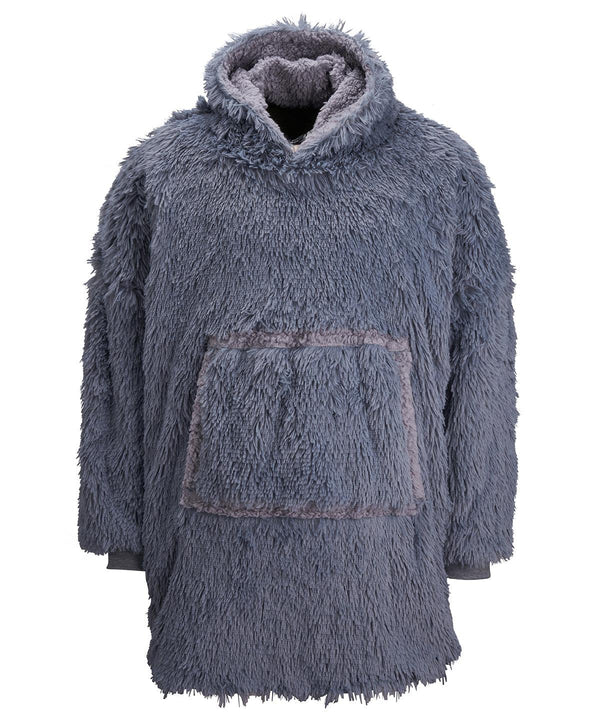 Grey - The Ribbon oversized cosy reversible shaggy sherpa hoodie Hoodies Ribbon Conscious cold weather styles, Home Comforts, Home of the hoodie, Hoodies, Jackets - Fleece, New For 2021, New In Autumn Winter, New In Mid Year, Ribbon Price Decrease, Sherpas Schoolwear Centres