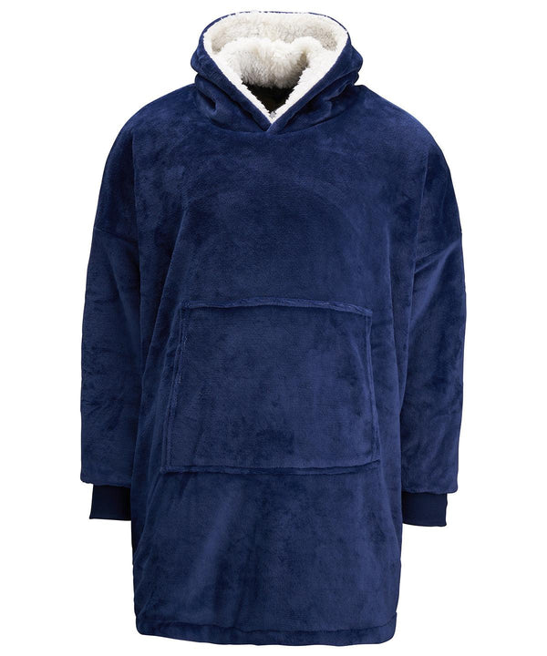 Blue - The Ribbon oversized cosy reversible sherpa hoodie Hoodies Ribbon Conscious cold weather styles, Home Comforts, Home of the hoodie, Hoodies, New For 2021, New In Autumn Winter, New In Mid Year, Oversized, Sherpas Schoolwear Centres
