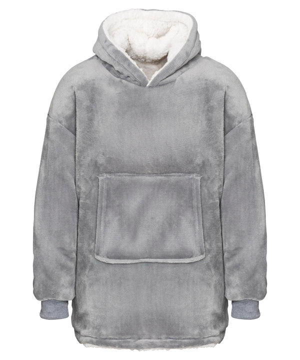 Grey - The Kids Ribbon oversized cosy reversible sherpa hoodie Hoodies Ribbon Home Comforts, Hoodies, Junior, New Styles For 2022, Oversized, Ribbon Price Decrease, Sherpas, Trending Loungewear Schoolwear Centres