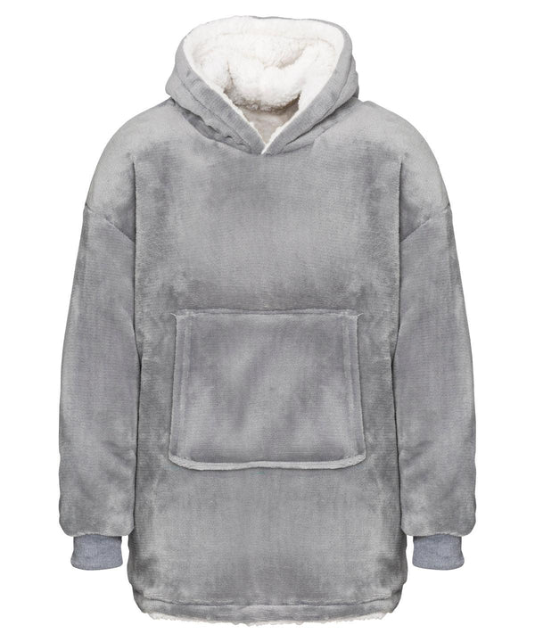 Grey The Kids Ribbon oversized cosy reversible sherpa hoodie