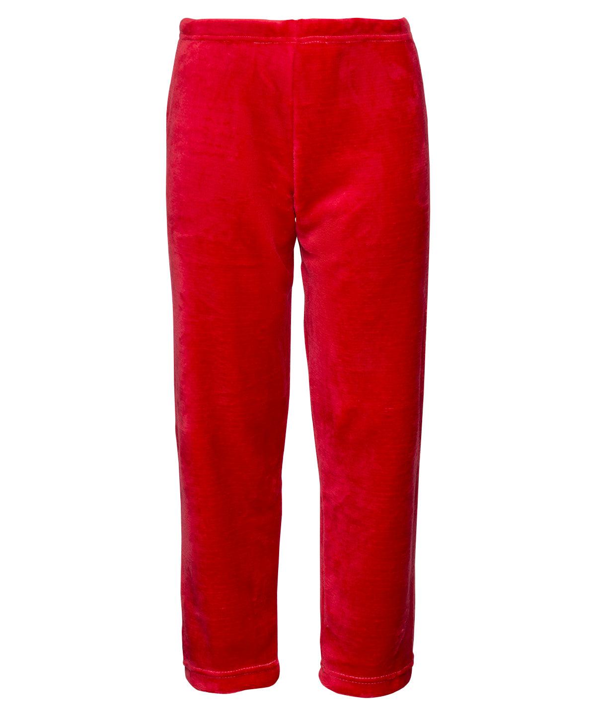 Red - The kids Ribbon luxury Eskimo-style fleece pants Trousers Ribbon Joggers, Junior, New in, Trousers & Shorts Schoolwear Centres