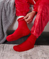 Red - The Ribbon luxury Eskimo-style fleece socks Socks Ribbon Lounge & Underwear, New in Schoolwear Centres