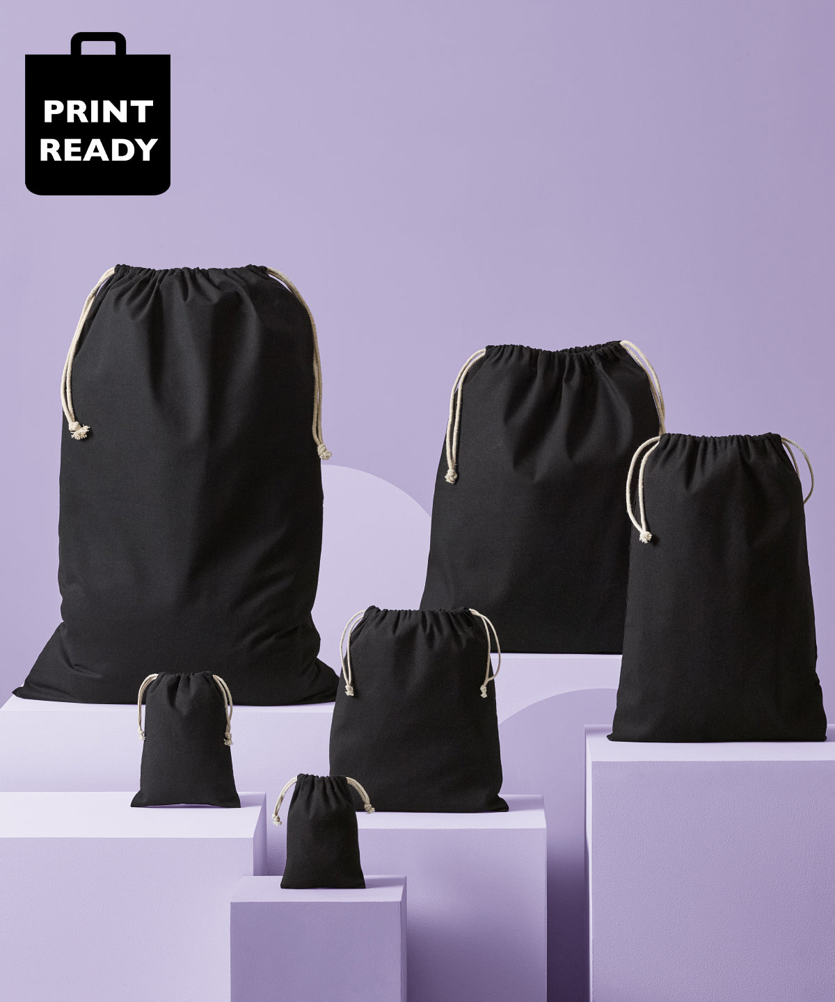 Black cotton drawstring bags best sale