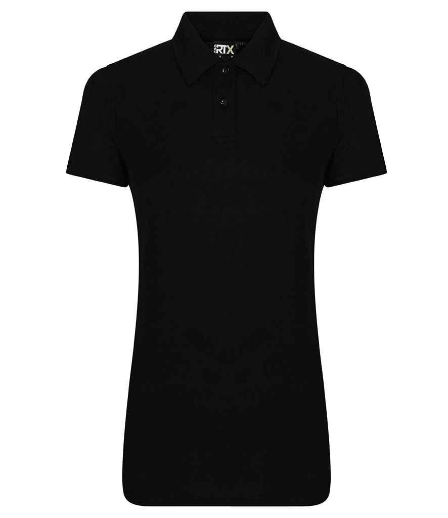 Pro RTX Ladies Pro Polyester Polo Shirt | Black Polo Pro RTX style-rx105f Schoolwear Centres