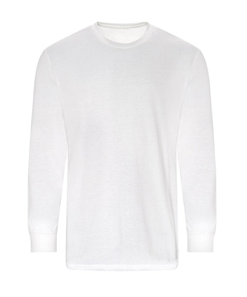 Plain white long sleeve shirt back sale