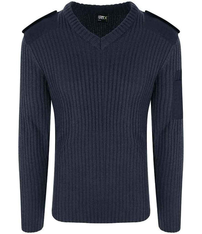 Pro RTX Pro Acrylic Security V Neck Sweater | Navy Jumper Pro RTX style-rx220 Schoolwear Centres