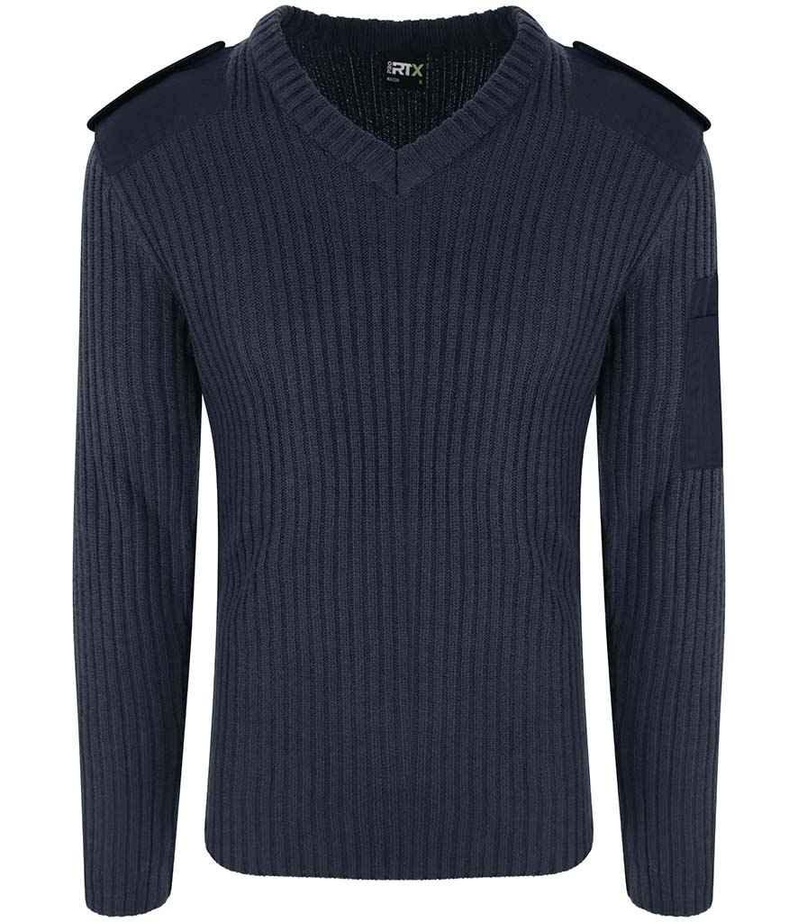 Pro RTX Pro Acrylic Security V Neck Sweater | Navy Jumper Pro RTX style-rx220 Schoolwear Centres