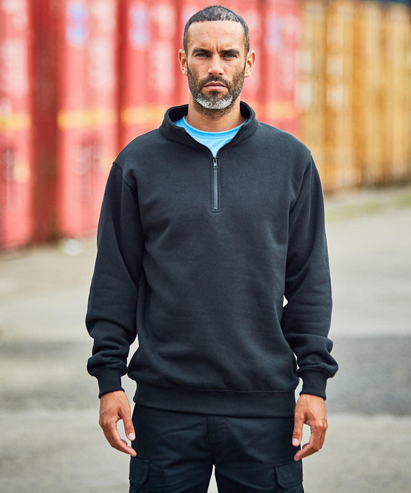 Black - Pro 1/4 neck zip sweatshirt Sweatshirts ProRTX New Styles for 2023, Plus Sizes, Sweatshirts, Workwear Schoolwear Centres
