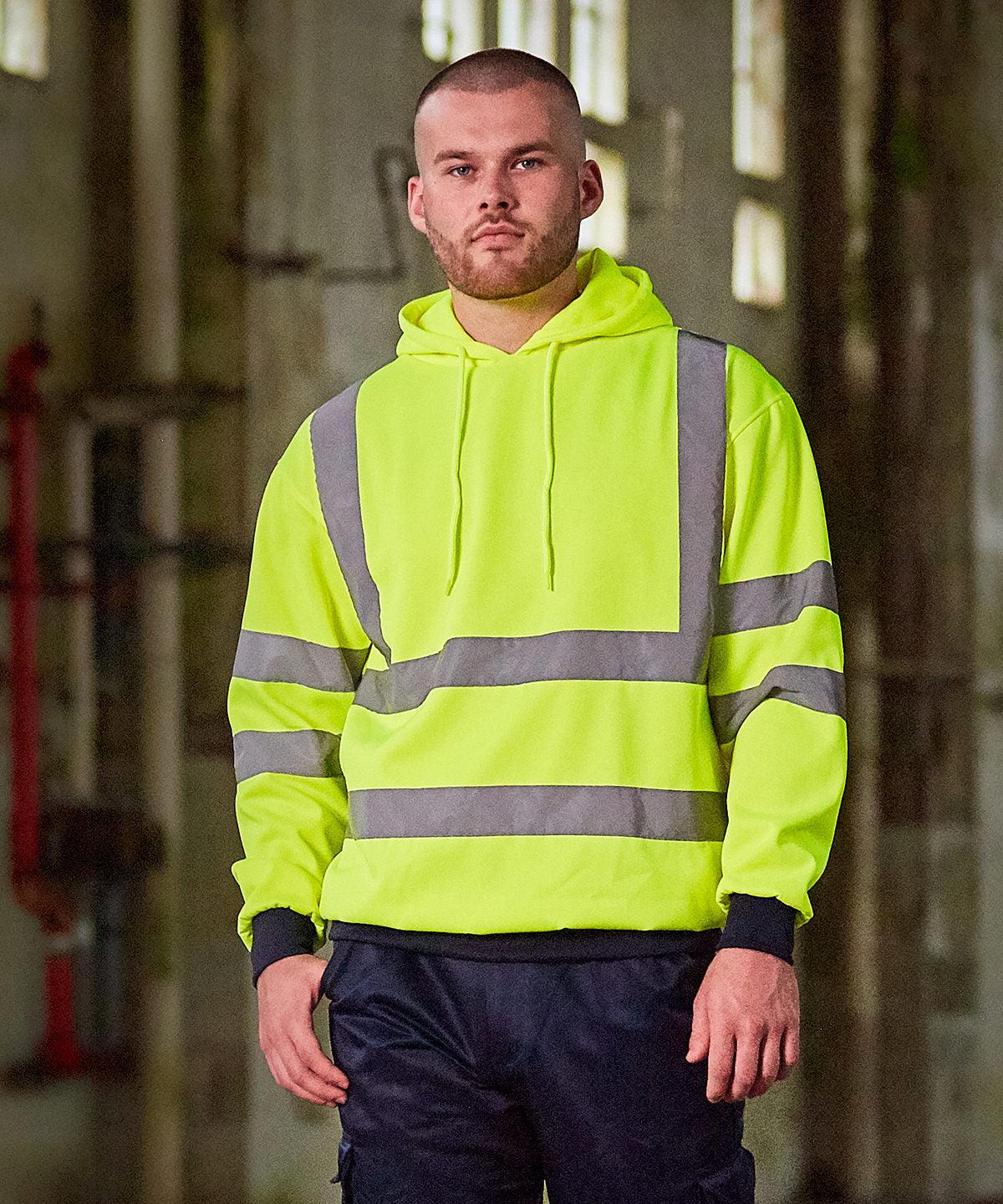 HV Yellow/Navy - High visibility hoodie Hoodies ProRTX High Visibility Hoodies, Must Haves, Plus Sizes, Safetywear, Workwear Schoolwear Centres