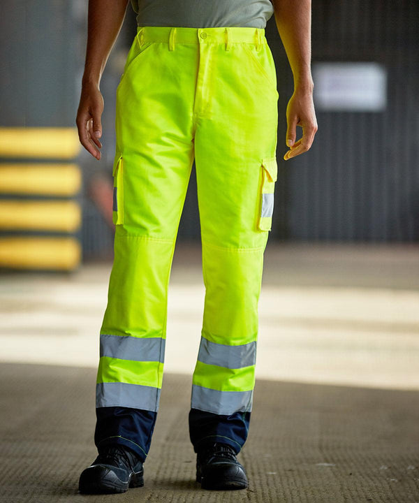 HV Yellow - Cargo trousers Trousers ProRTX High Visibility Plus Sizes, Safetywear, Trousers & Shorts, Workwear Schoolwear Centres