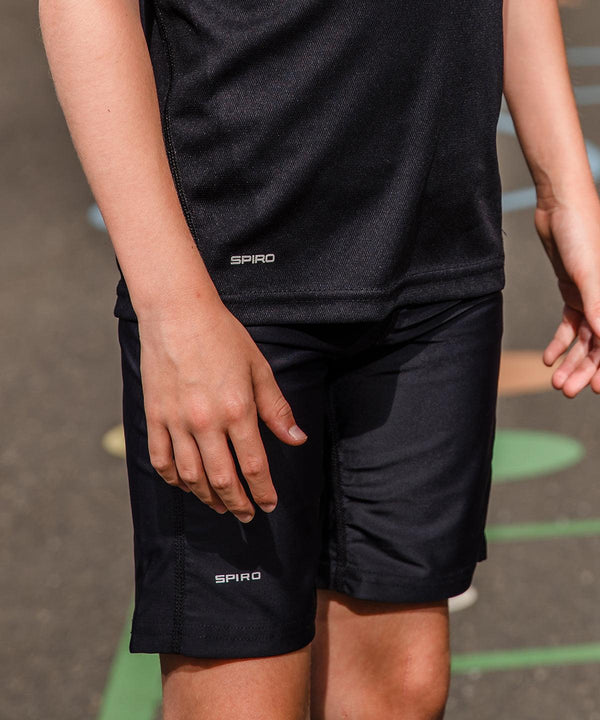 Black - Spiro base bodyfit junior shorts Baselayers Spiro Junior, Sports & Leisure Schoolwear Centres