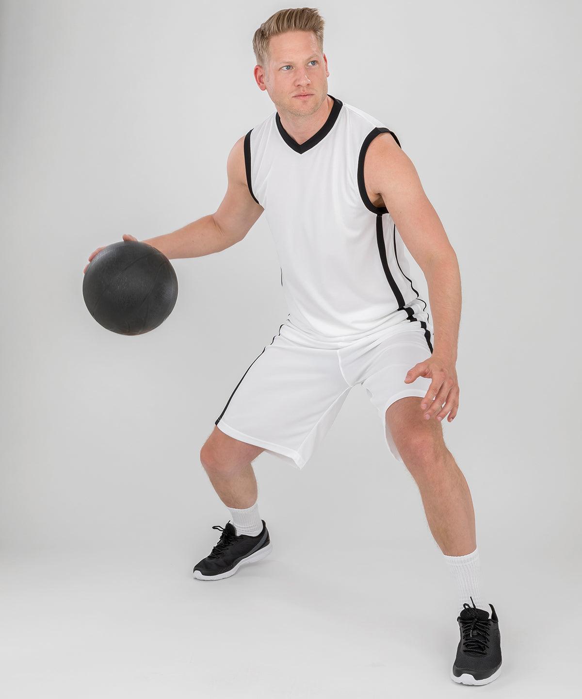 White/Black - Basketball quick-dry top Vests Spiro Plus Sizes, Sports & Leisure, T-Shirts & Vests Schoolwear Centres