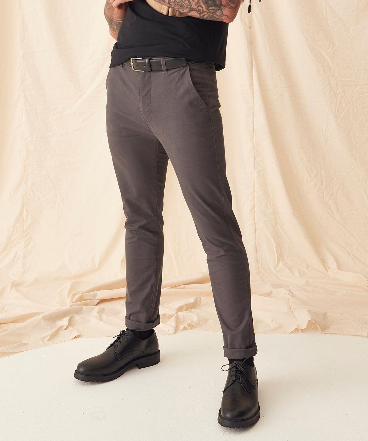 Slate - Adam slim chinos Trousers AWDis So Denim Must Haves, Plus Sizes, Rebrandable, Trousers & Shorts Schoolwear Centres