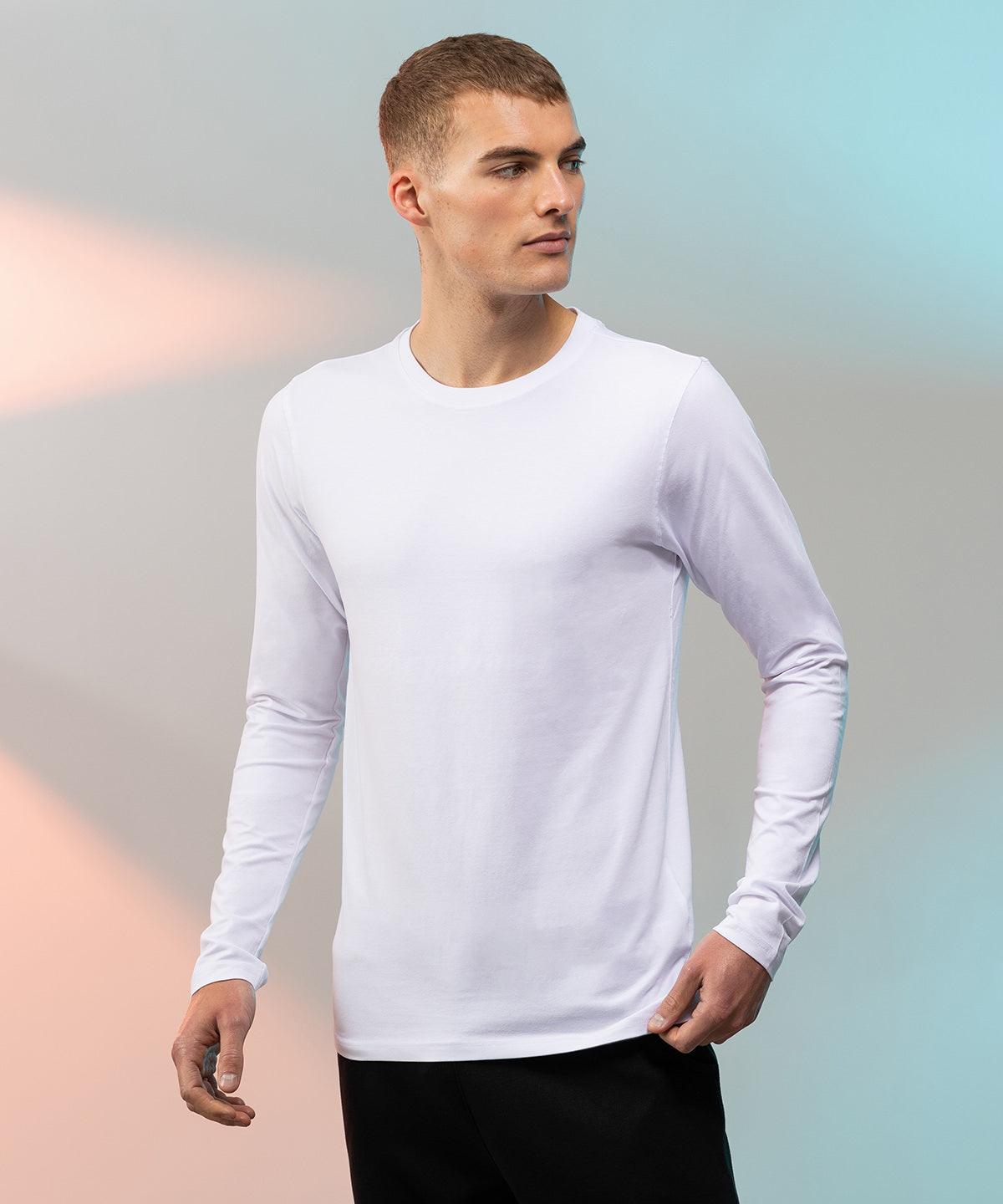 Heather Grey - Feel good long sleeved stretch t-shirt T-Shirts SF Must Haves, T-Shirts & Vests Schoolwear Centres